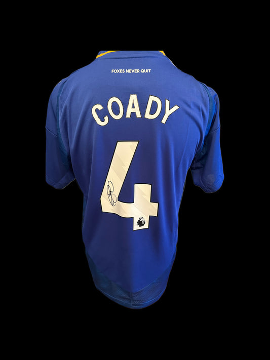 Conor Coady Leicester City 2024-25 Hand Signed Home Shirt