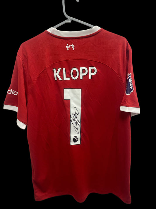 Jurgen Klopp Liverpool Hand Signed Home Shirt