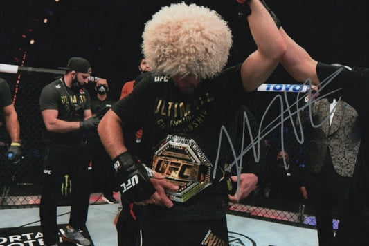 Khabib Nurmagomedov Hand Signed 12 X 8” Photo 1