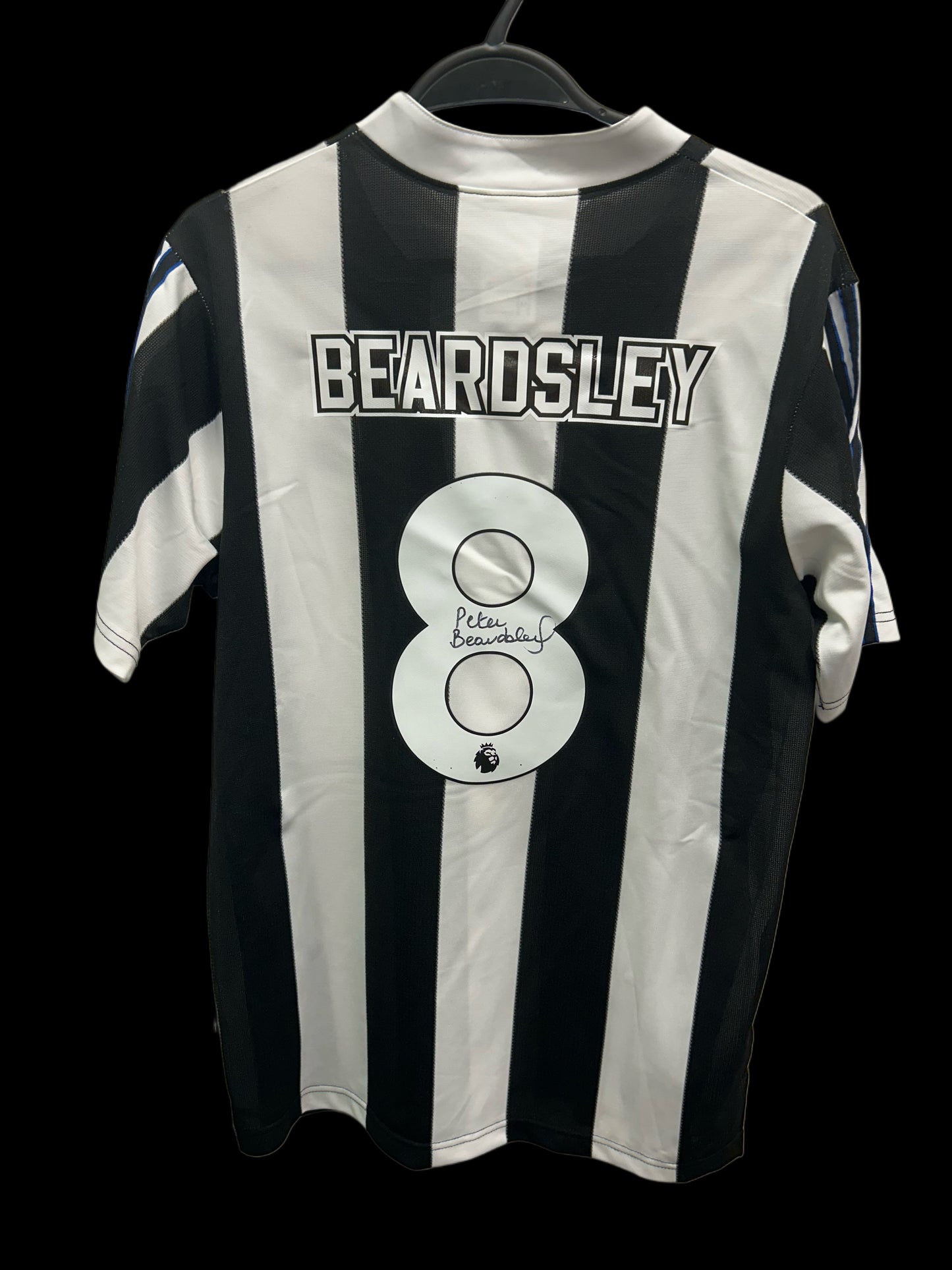 Peter Beardsley Newcastle United Hand Signed Retro Shirt