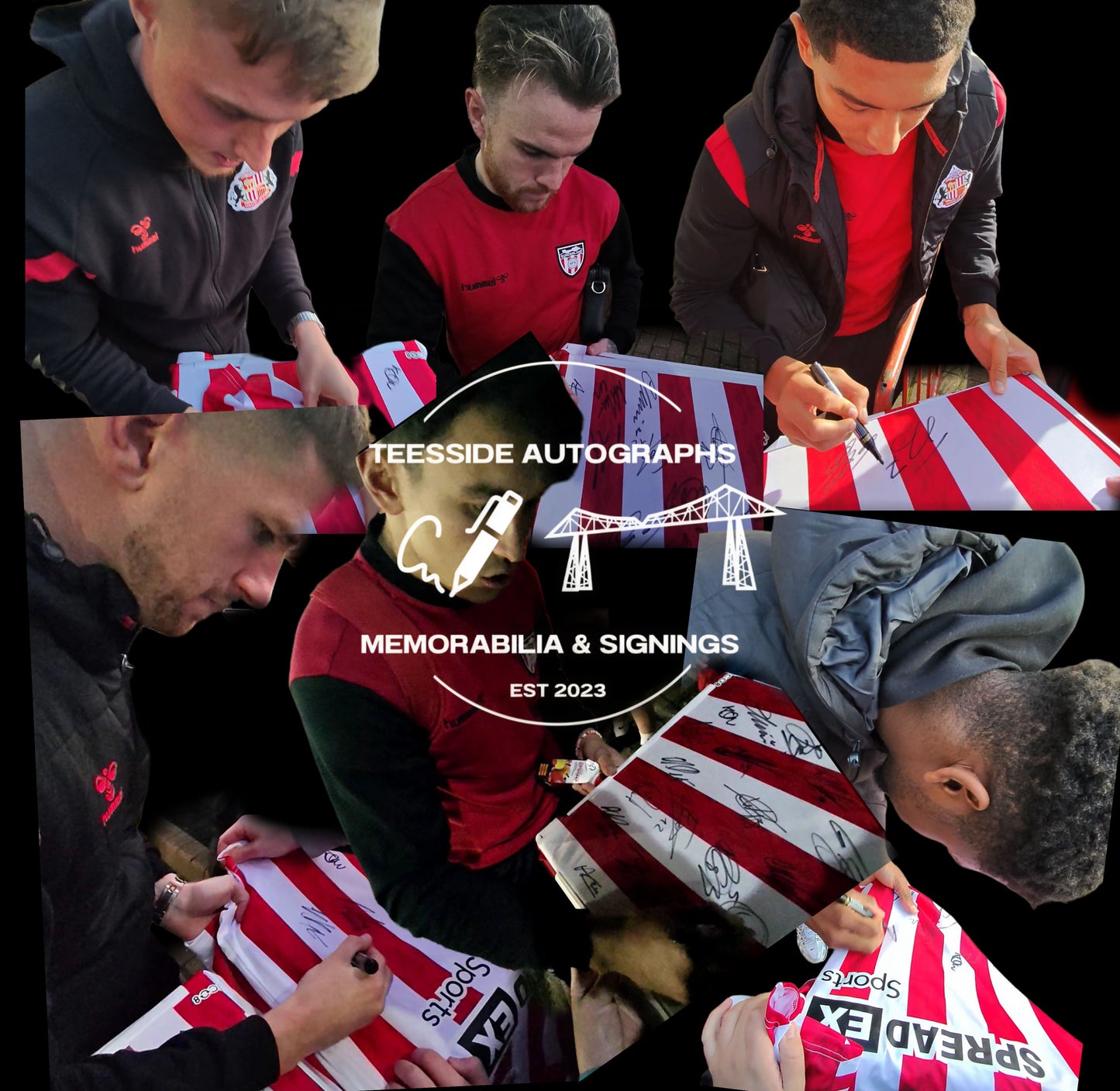 Sunderland Hand Signed Full Squad 2024-25 Home Shirt 1