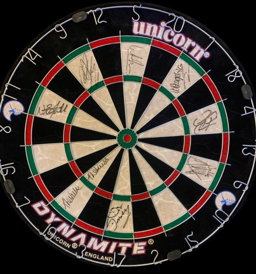 The PDC Darts Hand Signed FULL Board.