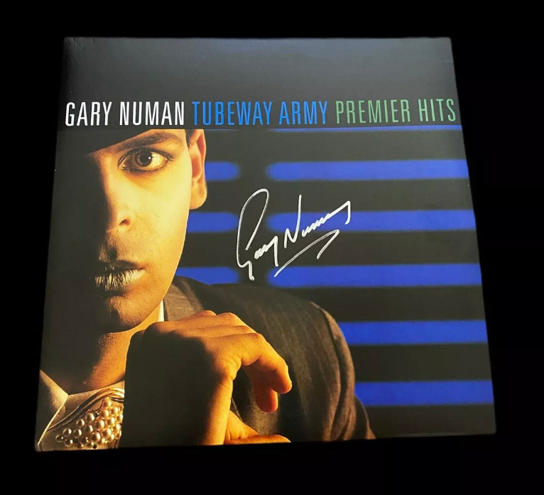 Gary Numan Hand Signed Vinyl “PREMIER HITS”