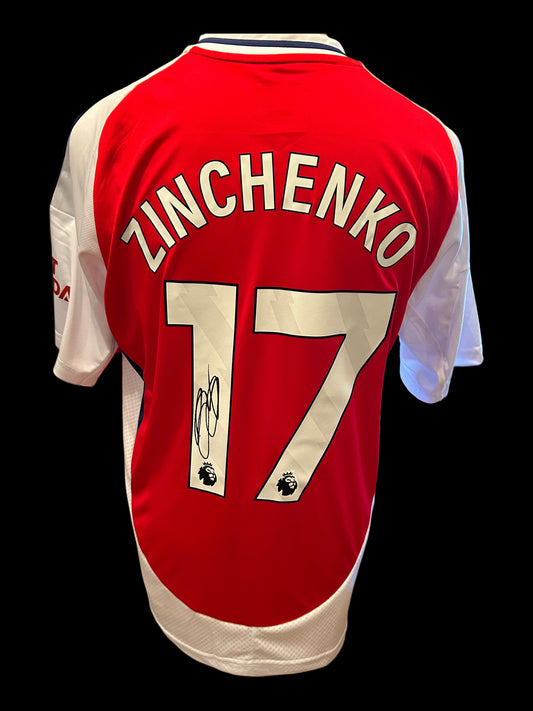 Oleksandr Zinchenko Arsenal 2024-25 Hand Signed Home Shirt 1