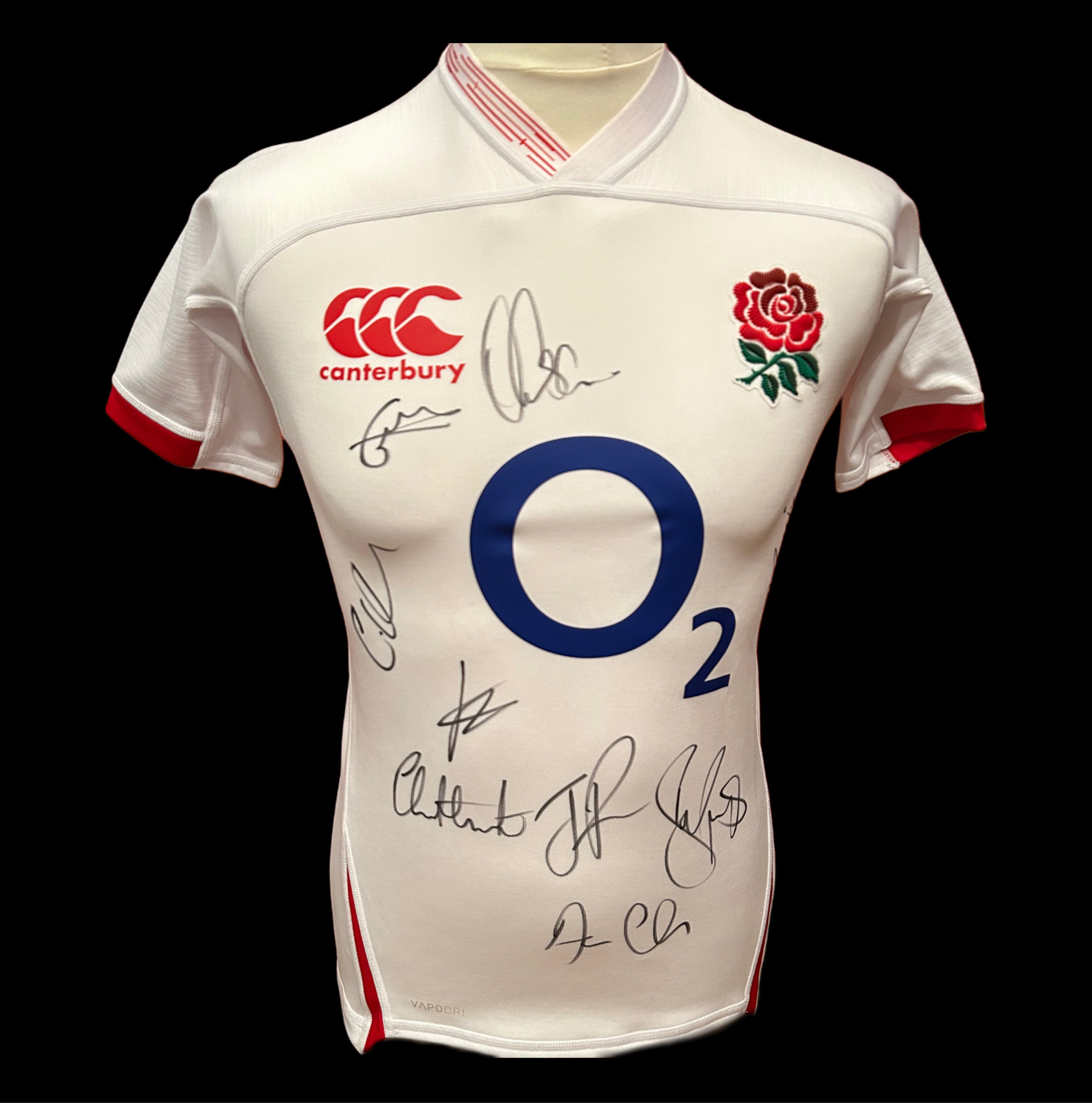 England Rugby Hand Signed Squad Shirt – Teesside Autographs