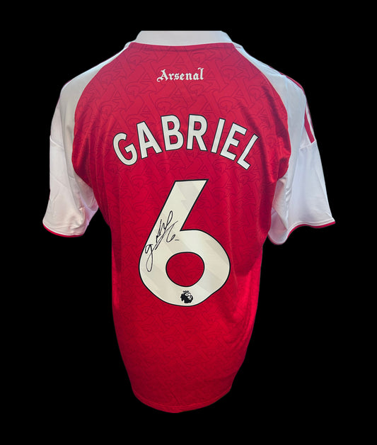 Gabriel Arsenal 2025-26 Hand Signed Home Shirt