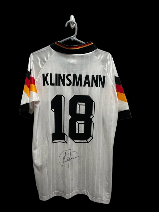 Jurgen Klinsmann Germany 1992 Hand Signed Shirt