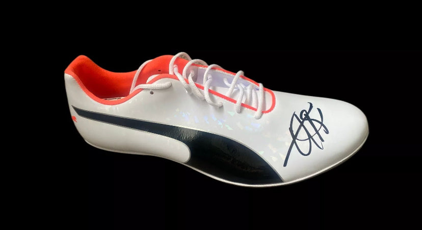 Usain Bolt Olympic Gold Hand Signed Puma Spike 2