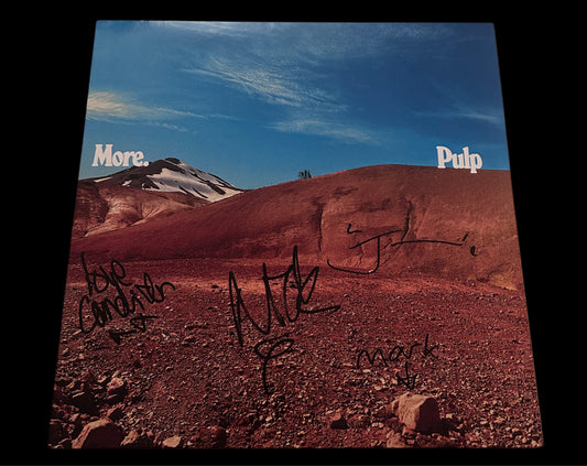 Pulp, Cocker Doyle Webber Banks “More.” Hand Signed 12” Vinyl