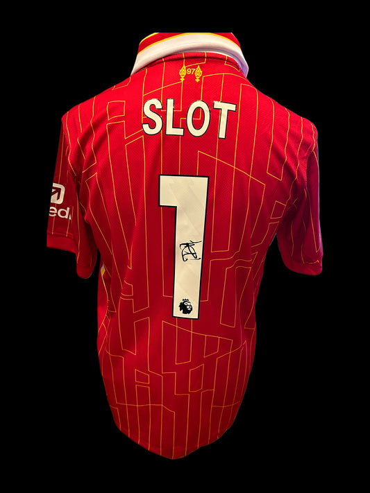 Arne Slot Liverpool 2024-2025 Hand Signed Home Shirt