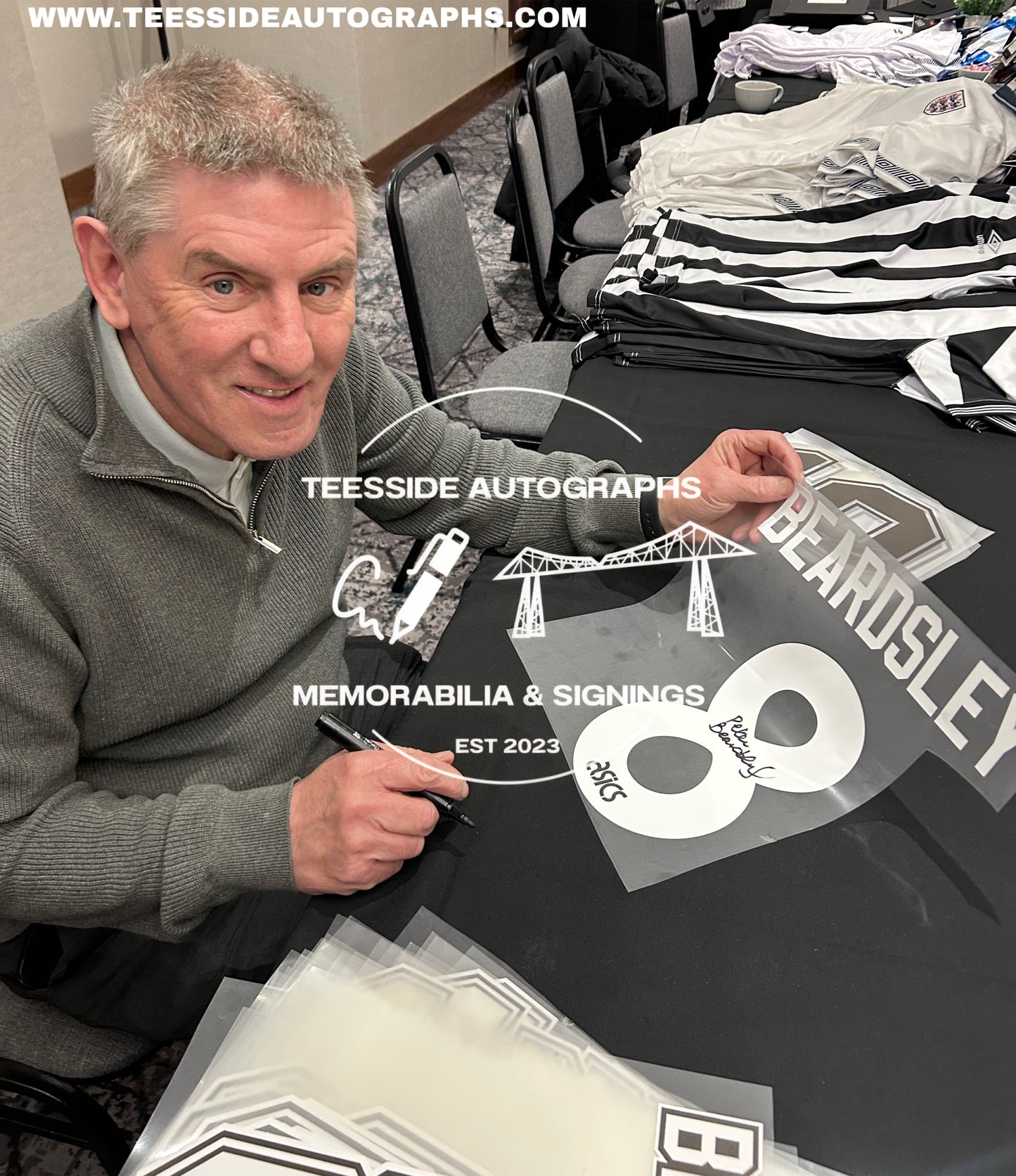 Peter Beardsley Newcastle United 1993-95 Hand Signed Third Shirt