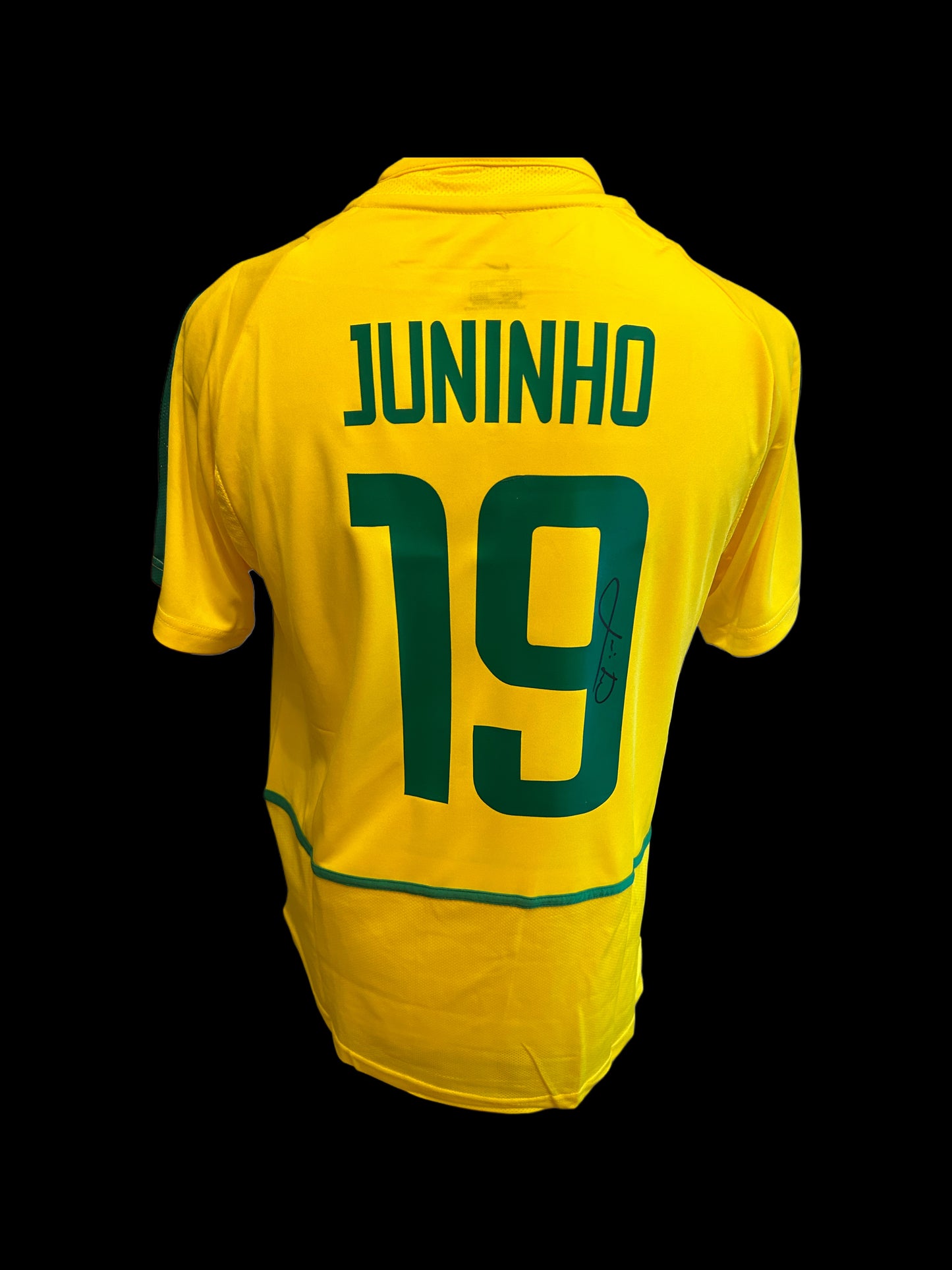 Juninho Paulista Brazil World Cup Winners 2002 Hand Signed Shirt 2