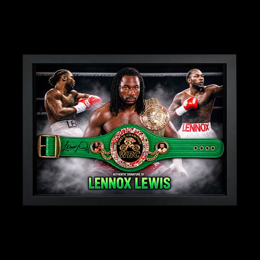 Lennox Lewis Hand Signed FRAMED WBC Mini Championship Belt