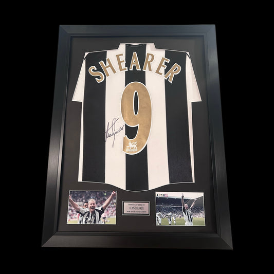 Alan Shearer Newcastle United Hand Signed Framed Shirt Display
