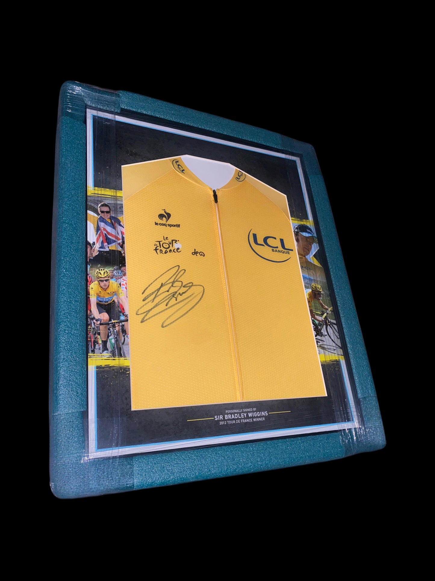 Bradley Wiggins 2012 Tour De France Hand Signed Framed Jersey