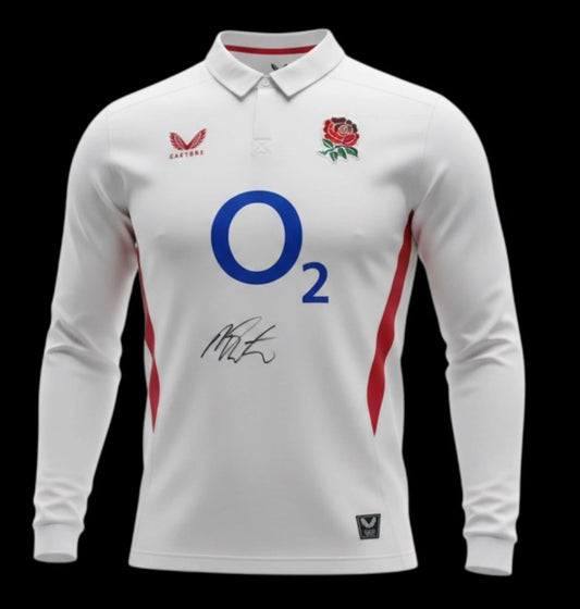 Marcus Smith 2026 Hand Signed England Rugby Long Sleeve Home Shirt